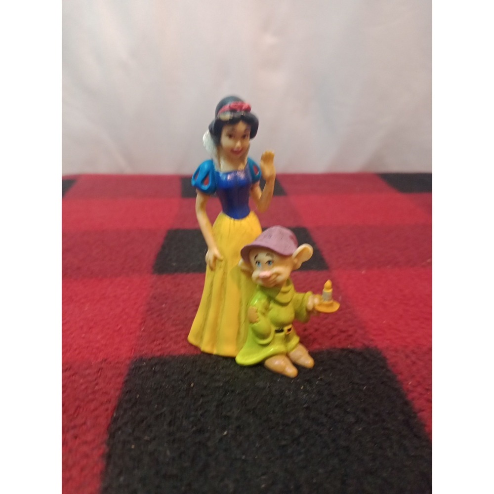 Disney Princess Snow White Dopey 3.5" PVC Cake Topper Figure Vintage